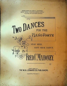 Stop Reel Soft Shoe Dance Noten Fred C Mahoney Two Dances 1893 - Bild 1 von 2