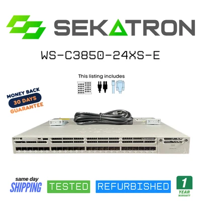 🔀 Cisco WS-C3850-24XS-E 24-Port 10GbE SFP+ Switch ⚡Fast Ship - Image 1 of 2