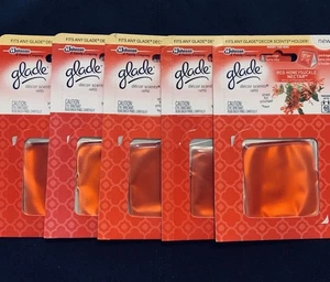 Lot of 5 Glade ‘Decor Scents’ Red Honeysuckle Nectar REFILLS Or Holder 60 Days - Picture 1 of 4