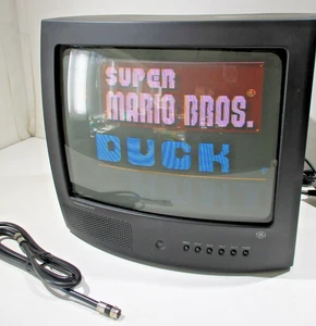 GE 13GP415 13" Color Retro Gaming Röhrenfernseher Fernseher getestet funktioniert schwarz - Bild 1 von 9