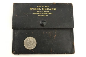 Vintage "Llave del cuadrado de acero" - Folleto, calculadora de esfera, estuche de cuero, 1909 - Imagen 1 de 7