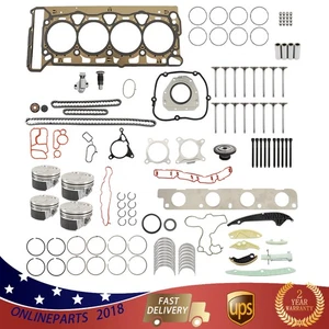 For VW Golf Engine Rebuild Overhaul Pistons Valves Seals Kit 06H105591JGLB - Picture 1 of 24