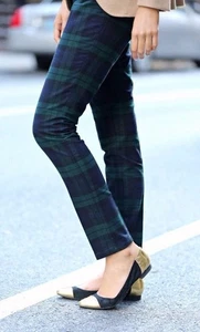$139 NWT TALBOTS WOOL BLACKWATCH TARTAN PLAID CAREER SLACKS PANTS 18WP 2XP( G774 - Picture 1 of 9