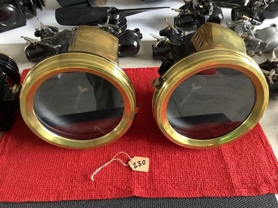 Faros Ford Modelo T The Victor Lamp Co. Modelo-2 Faros Carburo Latón Foto 1 de 4