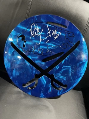 RICK JEANNERET SIGNED BUFFALO SABRES 13" STEEL LOGO - JSA AUTHENTICATED - Image 1 of 4