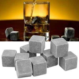 2Set 9pcs/Set Whiskey Stones Sipping Ice Cubes Cooler Reusable Wine Drinks IDM - Picture 1 of 12