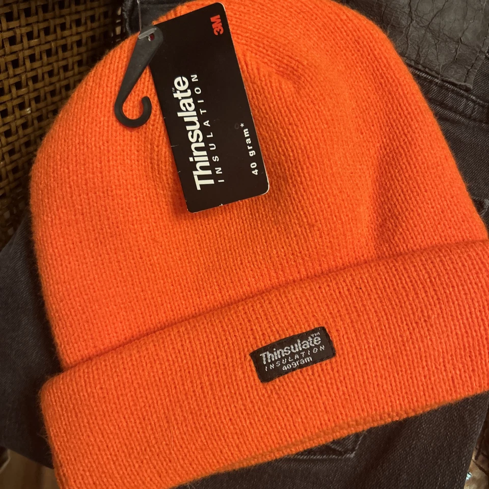 Tejido Naranja Alta Visibilidad Aislante Aislante Toque/Gorro Como Nuevo con Etiquetas Foto 1 de 1