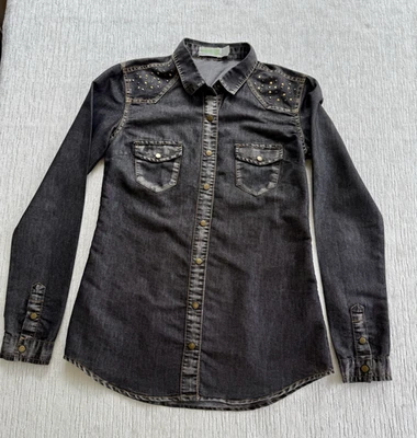 Dream Out Loud black distressed western boho grunge Juniors XS M - Image 1 of 4