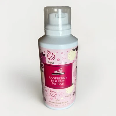 Bath & Body Works Milk  Shapeable Hand Soap Raspberry Holiday Pie Bar, Brand New - Image 1 of 3
