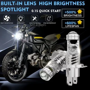 H4 H19 9003 HB2 HS1 LED Bulb 10000Lm 6000K White Light 50W - Picture 1 of 8