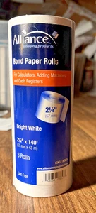 Alliance Bond Papierrollen 2,25" x 140' (3er-Pack) für Registrierkassen & Taschenrechner - Bild 1 von 4