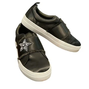 Sneakers Steve Madden Graphic Star impreziosite da pelle nera slip on 8,5 - Foto 1 di 10