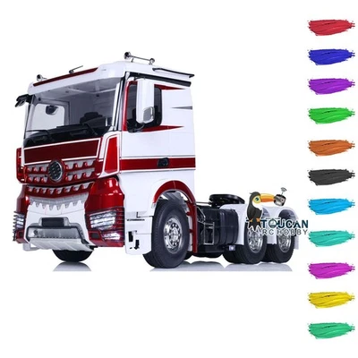 6x4 1/14 RC Tractor Truck 3363 Remote Control Car Painted Assembled Model Lights - Image 1 of 4