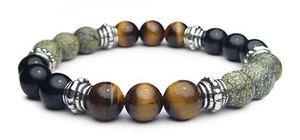 PERSONAL POWER 8mm Crystal Intention Bracelet w/Description Card - Healing Stone - Picture 1 of 2