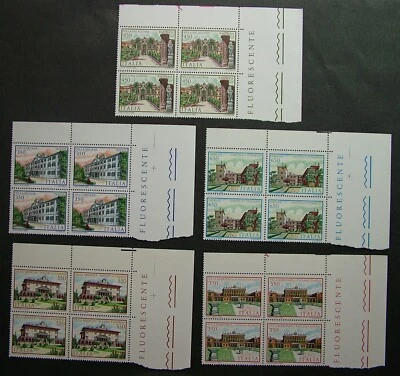 1986 Italy 5 x sets VILLE OF ITALY complete series MNh ADF fl - Image 1 of 4