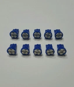 10pcs Blue T10 Wedge 4-SMD LED Dashboard Instrument Panel Gauge Light Bulbs - Picture 1 of 3