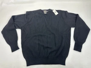 Ralph Lauren RRL lambswool Sweater V-Neck Men’s L Black Double RL - Picture 1 of 6