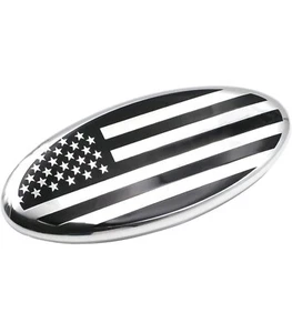 Yukauto 9 Inch American Flag Badge (Silver) Fit for Ford F150 F250 F350 + - Bild 1 von 3