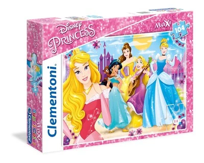PUZZLE PRINCIPESSE Disney AURORA RAPUNZEL JASMINE BELLE CLEMENTONI 23714 maclama - Immagine 1 di 2