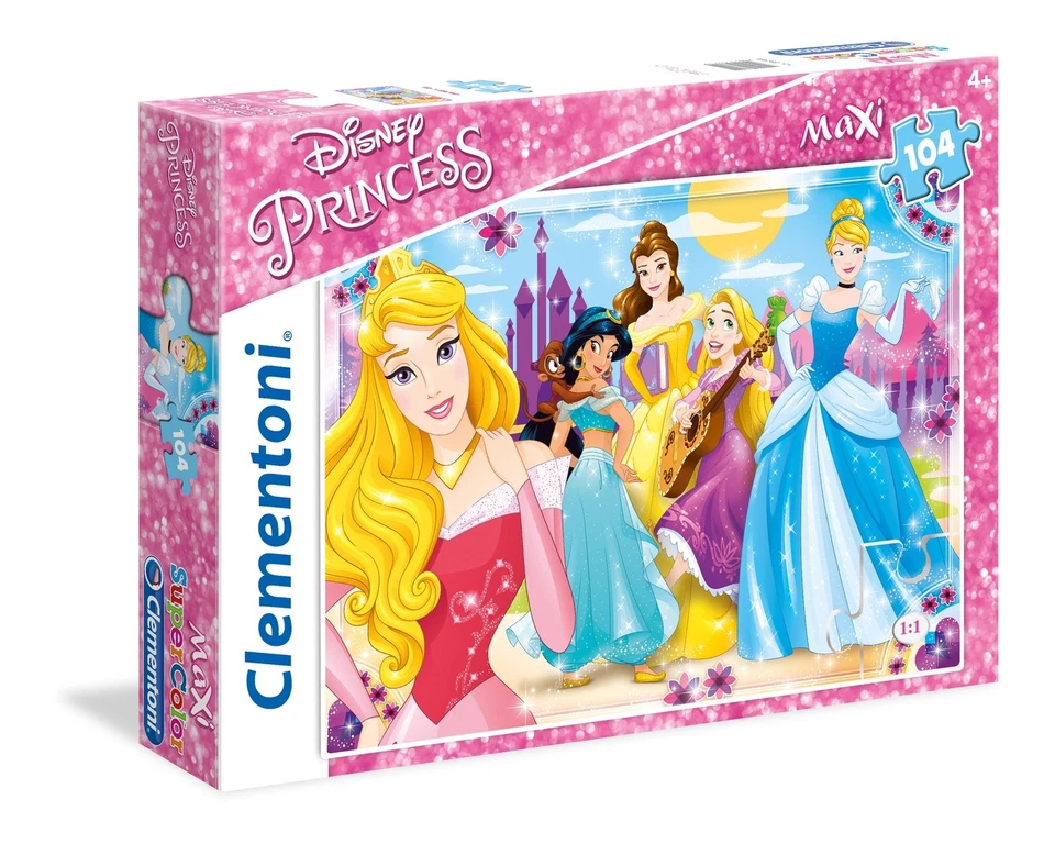 PUZZLE PRINCIPESSE Disney AURORA RAPUNZEL JASMINE BELLE CLEMENTONI 23714 maclama - Immagine 1 di 2