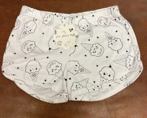 NWT Pink Peony Kids Girls Track Shorts Size 4 100% Cotton Kids Ice Cream Cones - Picture 1 of 6