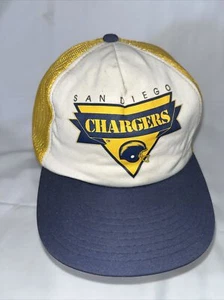 1980’s Vintage SAN DIEGO CHARGERS, NFL Football  MESH SNAPBACK HAT / CAP - Picture 1 of 9