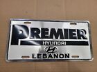 Premier Hyundai Lebanon Tennessee Metal Car Dealership Dealer License Plate Tag