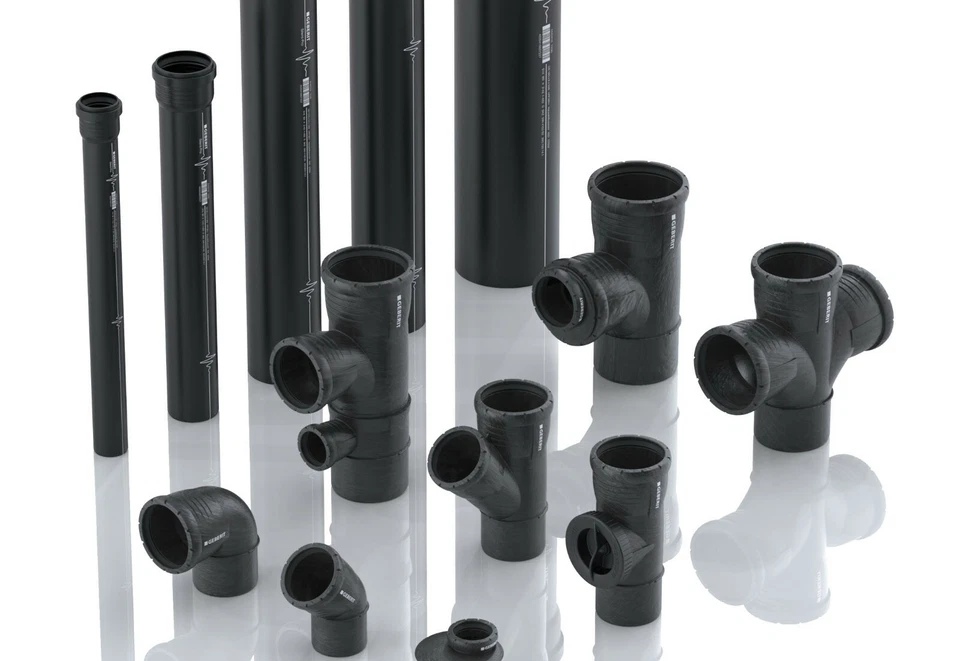 Geberit Silent-Pro Rohr, Bogen, Abzweig, Übergäng Reinigungsöffnung Muffe - Bild 1 von 1