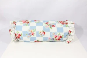 Cath Kidston Bolster Pillow NEW Floral Check Ruffle trim Daisy Rose cottage - Picture 1 of 10