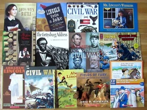 Lot 15 CIVIL WAR & ABRAHAM LINCOLN Children's History Books L2 - Imagen 1 de 1