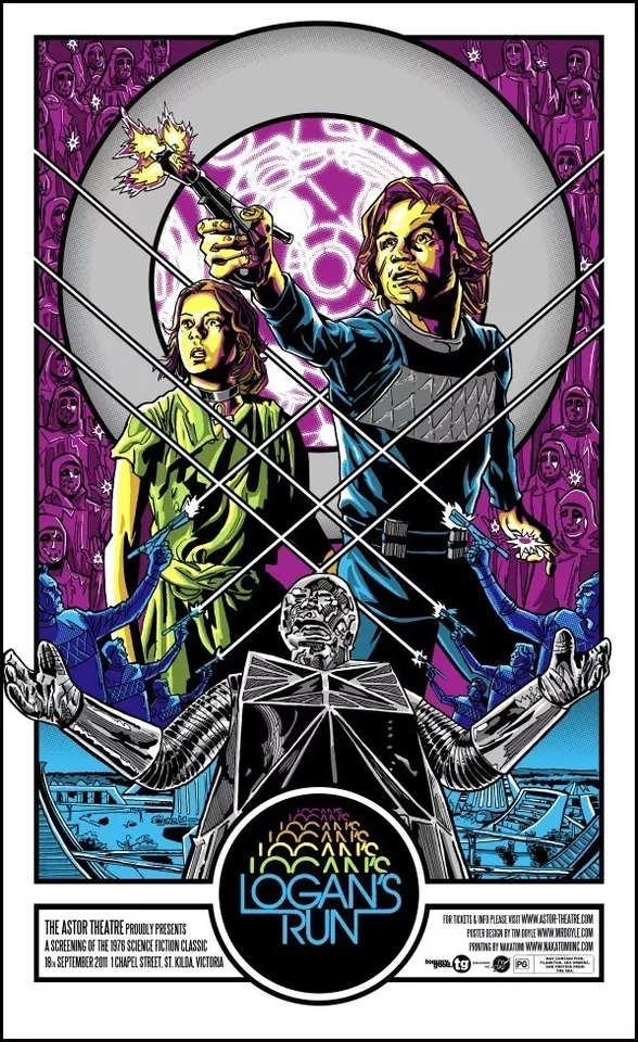 LOGANS RUN VARIANT MOVIE POSTER LIMITED EDITION SILKSCREEN BY TIM DOYLE - Image 1 of 1