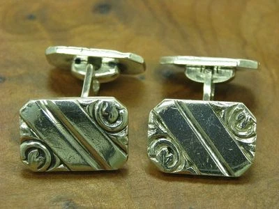 835 Argento Gemelli/Rettangolo/Fantasia/ Vero Argento / 11,9g - Immagine 1 di 3