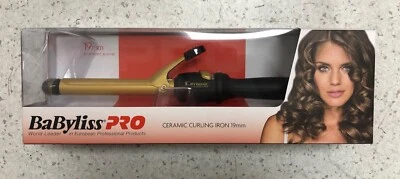 Babybliss Pro CERAMIC 19mm, Curling Tongs, with Swivel Cord, 25 Heat Settings - image 1 of 4