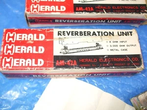 2 Vintage NOS Hearld AM-42A Reverberation units In boxes - Picture 1 of 6