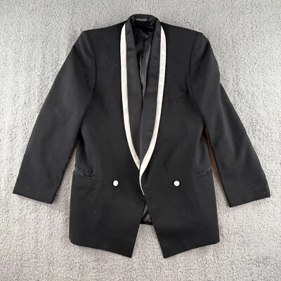 Raffinati Hombres Negro Blazer Chaqueta Traje Doble Pecho Chal Cuello Talla 40 Foto 1 de 4