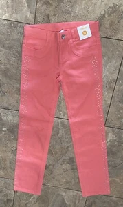 NWT Gymboree girls peach melon colored jeans size 12 glitter - Picture 1 of 3