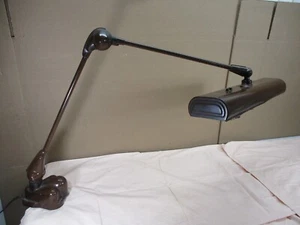 Vintage Flexo Industrial Articulating Adjustable Drafting Desk Lamp with Clamp - Picture 1 of 12