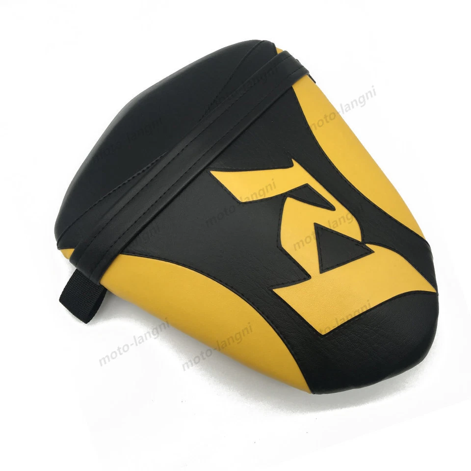 Asiento trasero pasajero pasajero para Yamaha YZF-R1 2009-2014 2012 2013 negro+amarillo Foto 1 de 4