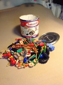 Tinkertoy Classic Construction Set Near Complete Includes Container VGC - Picture 1 of 7