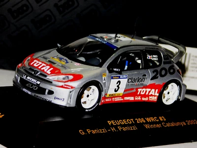 PEUGEOT 206 WRC #3 PANIZZI WINNER CATALUNYA 2002 IXO RAM084 1:43 - Immagine 1 di 2