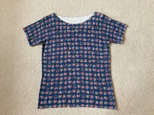 New NEXT Heart Print Short Sleeve Jumper Size 12 - Picture 1 of 7