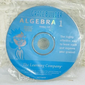 NEW‼ The Learning Company ALGEBRA 1 Grade Builder CD-ROM 1997 Teacher Resource - Picture 1 of 2