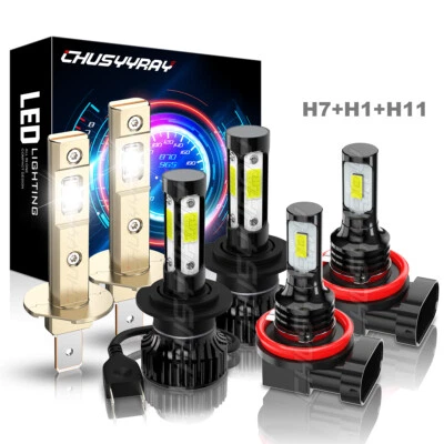 For Fiat Ducato 2009-2014 LED Headlight High Low Beam & Fog Light Bulbs Combo - Image 1 of 4