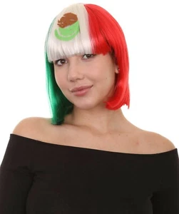 Women Petriotic Mexico Flag Bob Wig HW-2849 - Picture 1 of 9