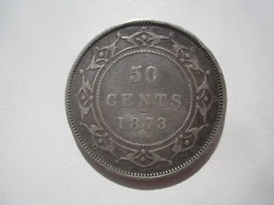1873 NEWFOUNDLAND CANADA 50 CENTS - Picture 1 of 2
