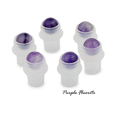 Rodillos De Reemplazo De Piedras Preciosas 10ml/5ml Para Botellas De Vidrio (6, Fluorita Violeta) • 18.99€