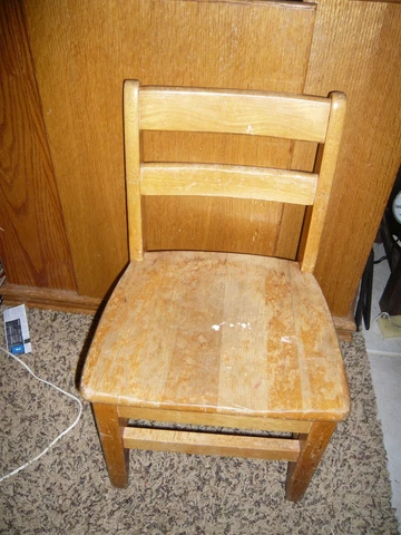 Vintage Rustic Child/Kid Solid Oak Wood School Playroom Desk Chair ST.LOUIS Cover