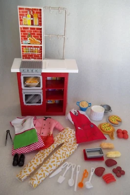Barbie Chef Pizza Pasta Restaurant Owner Playset Italian Replacements Careers - Image 1 of 4