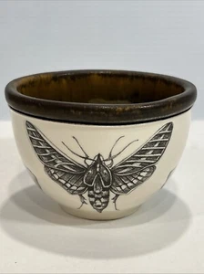Vintage *RARE* LAURA ZINDEL Butterfly Moth Bowl 4-3/4” x 3-1/4” - Picture 1 of 5