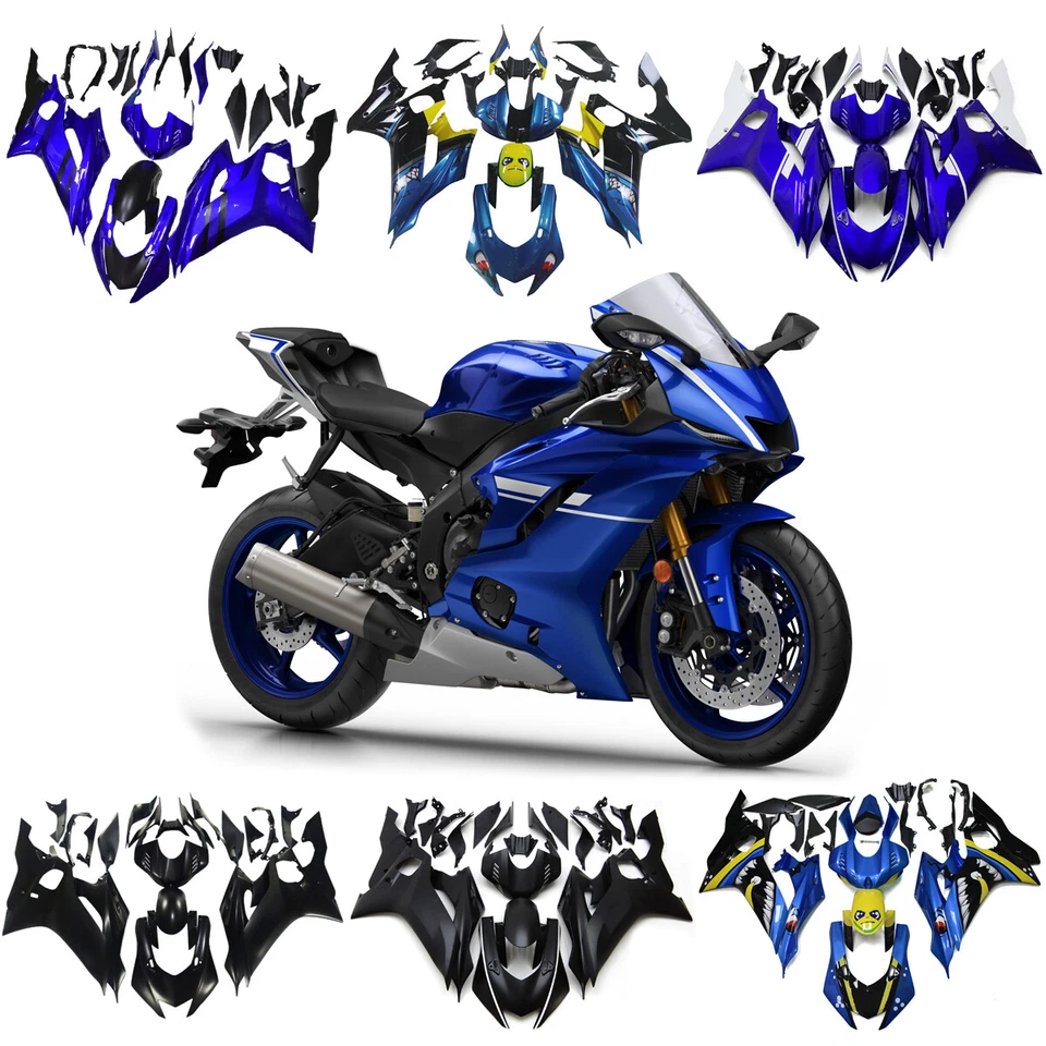 Kit de carenado de plástico ABS carrocería completa para Yamaha YZF R6 2017 2018 2019 2020 2021 Foto 1 de 4